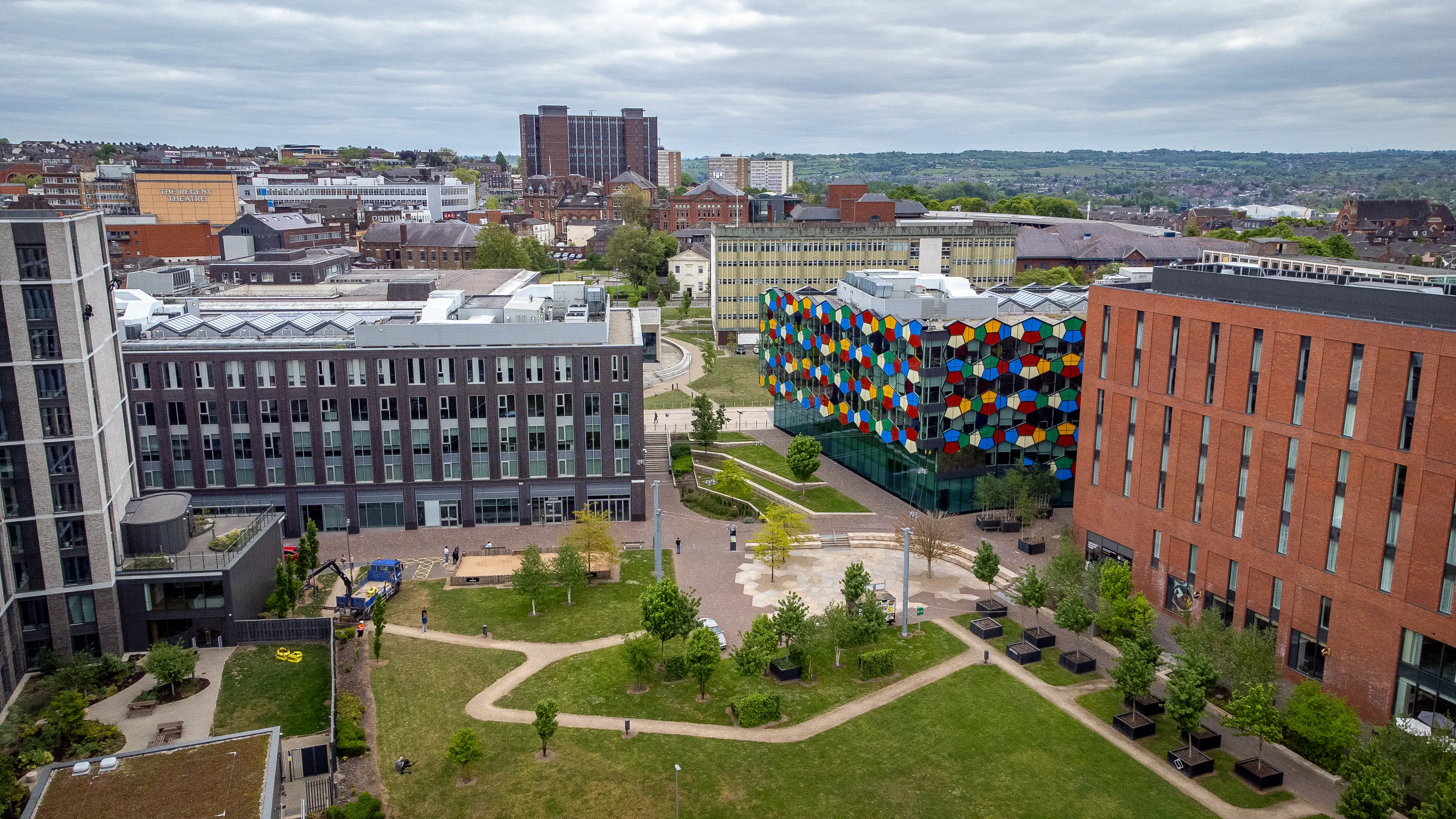 Birds eye view of Stoke-on-Trent