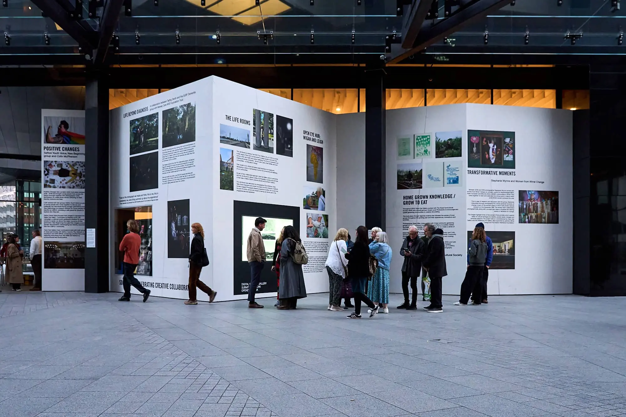 People in an art gallery