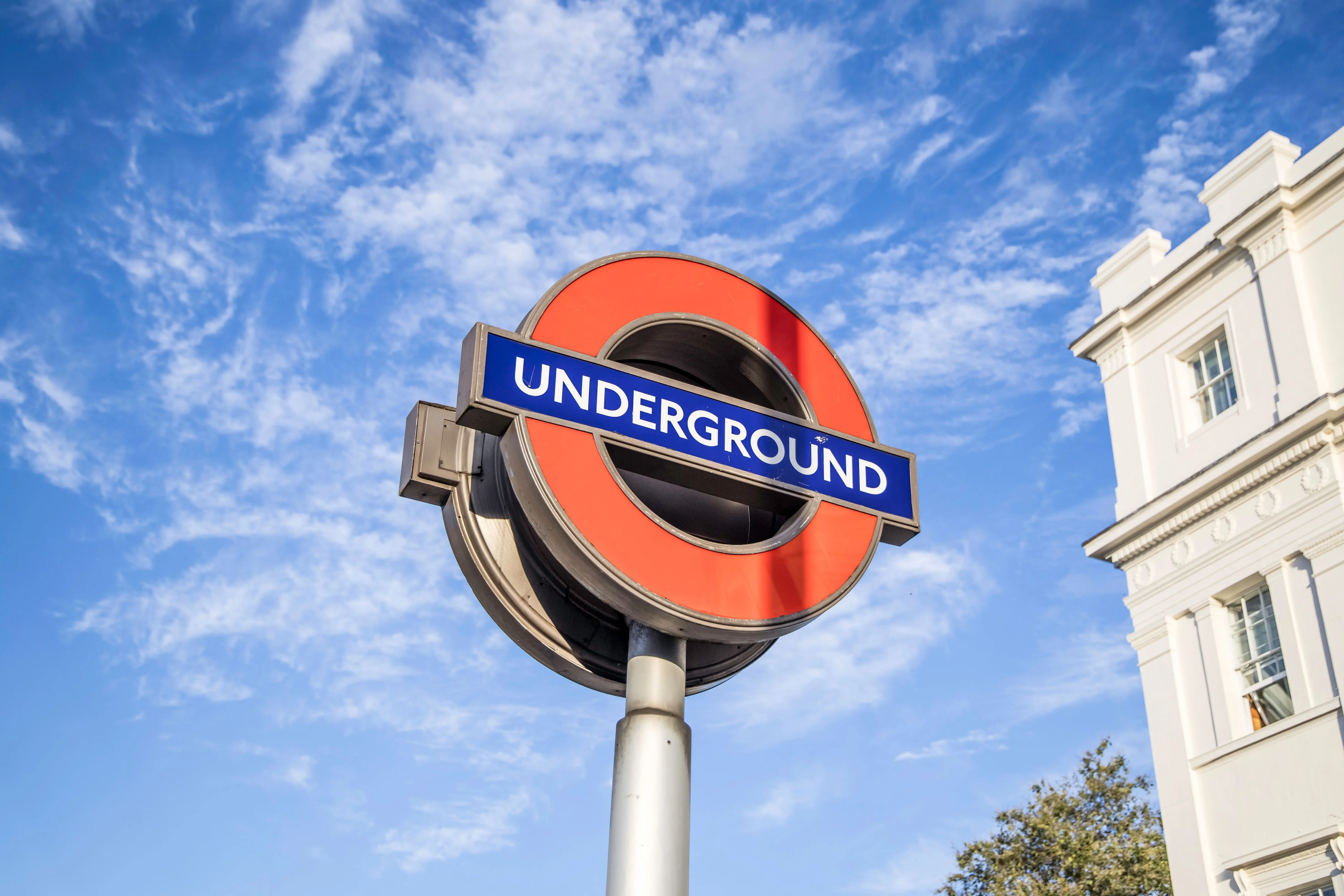Underground Trains: An Underground sign above ground