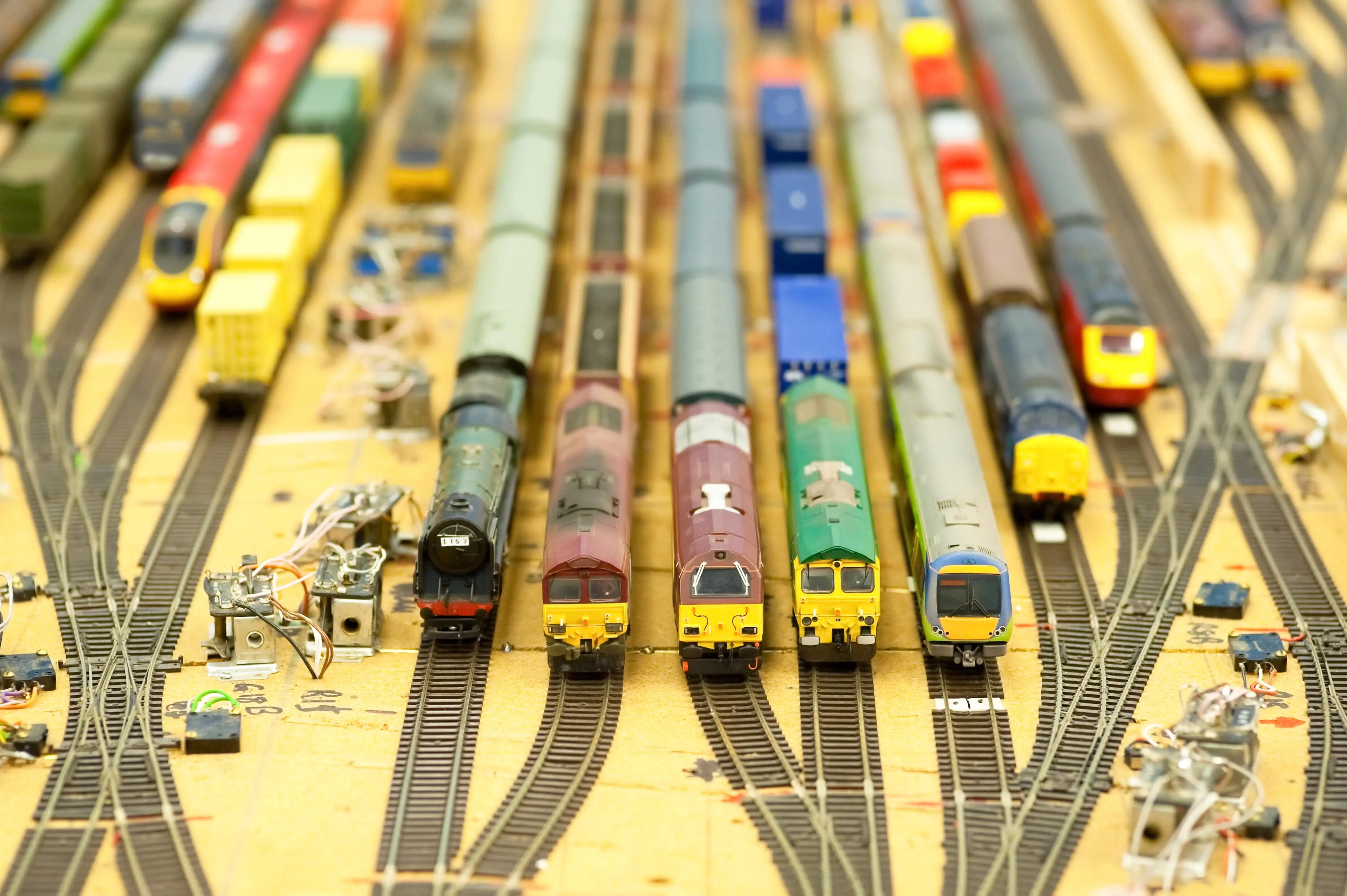Model Railway Exhibitions: A collection of model trains in an unfinished replica station
