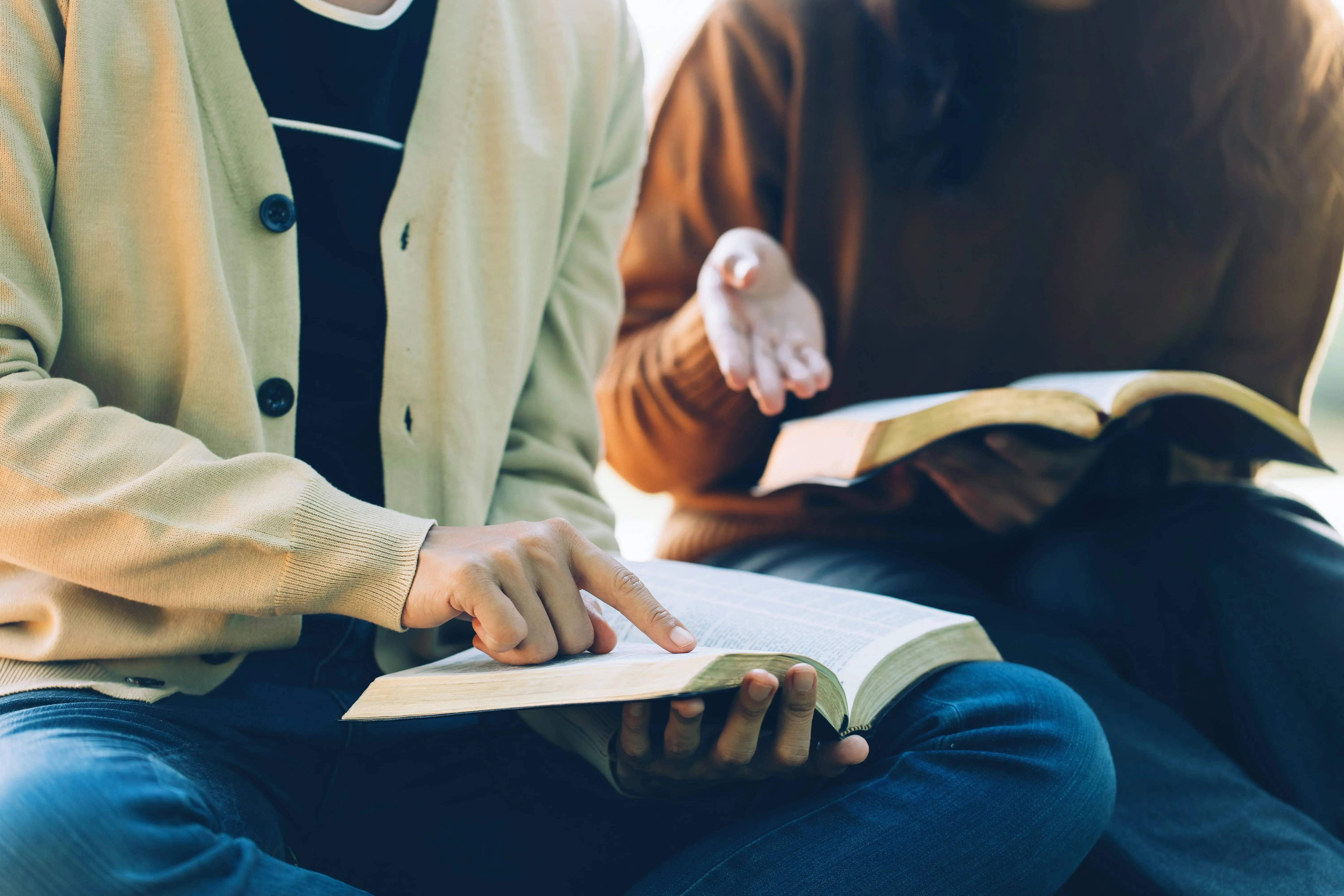 Train Books: Two readers discuss a book whilst both reading it.